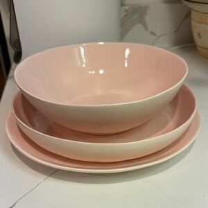 World Market 12 PC Elegant Pink Dinnerware